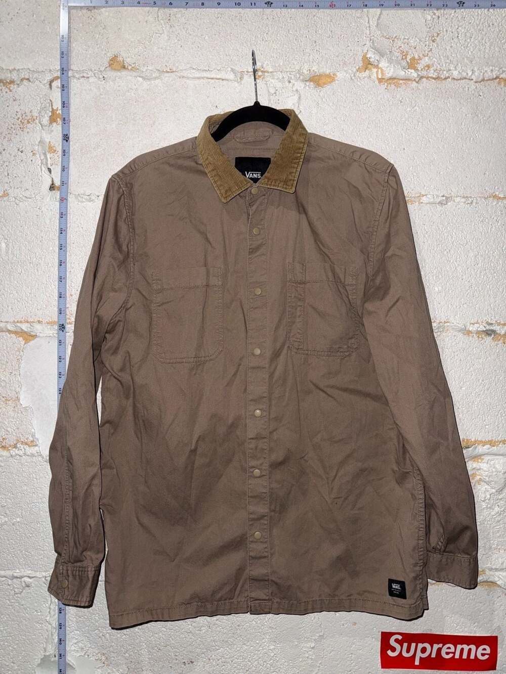 Vans Drill Chore Coat Corduroy Collar Snap Front Shirt Jacket